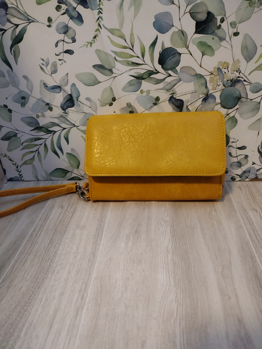 mundi Yellow Wristlet Clutch Wallet
